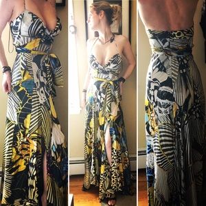 100% silk maxi dress